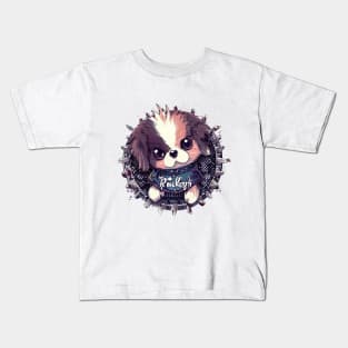 Cute Baby Dog Raze Punk Style Kids T-Shirt